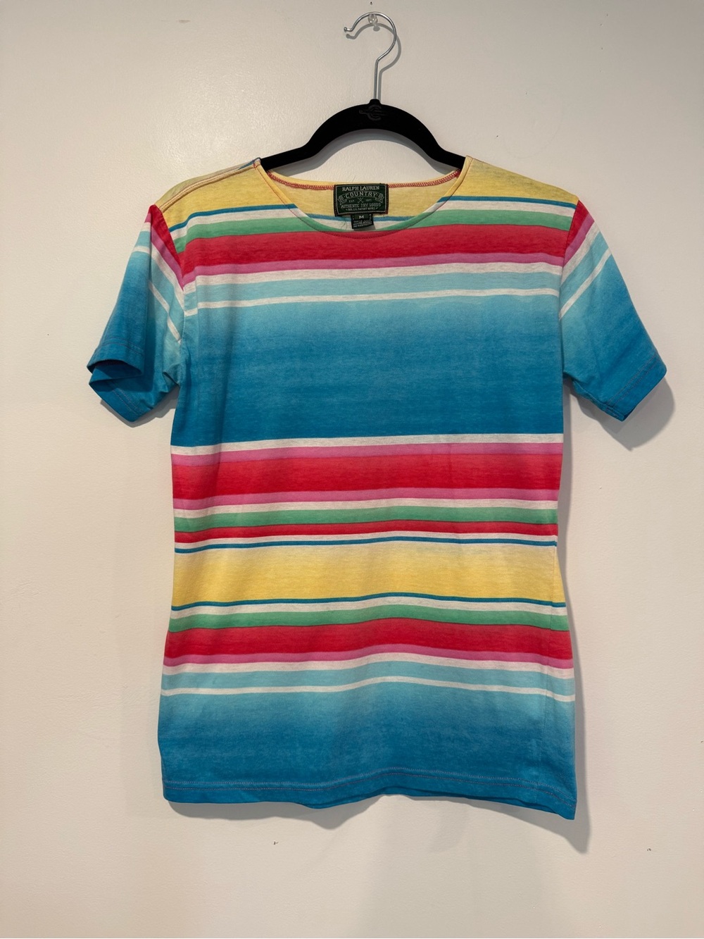 Ralph Lauren Country Authentic Dry Goods Vintage Cotton T-Shirt Colorful Medium